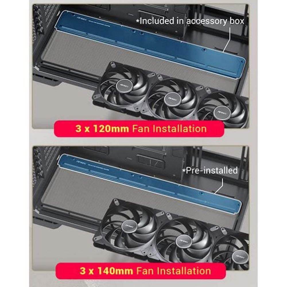 CASE-ANT-C8 - Antec Constellation C8 Full-View E-ATX 440mm GPU. Full Tower Case BLACK