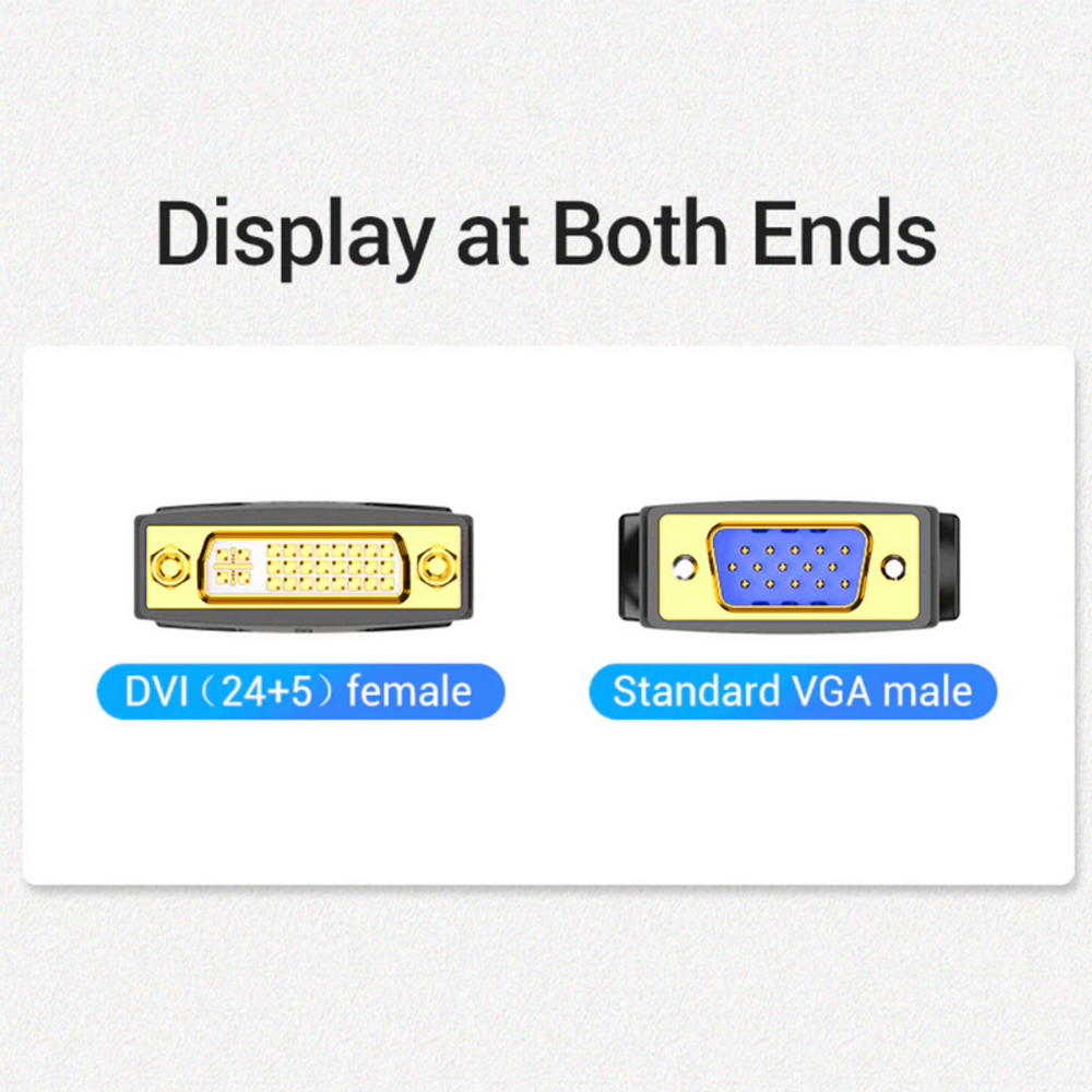 VEN-DDDB0 - Vention VGA Male to DVI Female Adapter Black