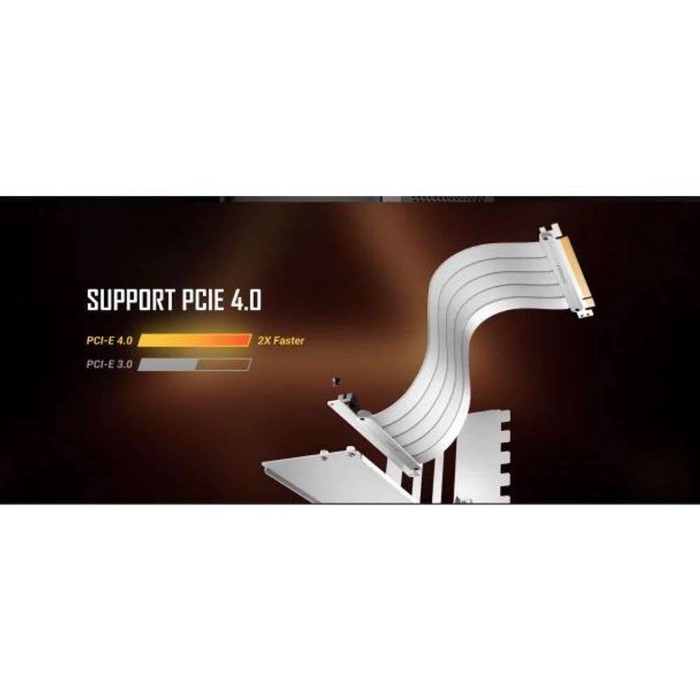 AT-RCAB-BK200-PCIE4 - Antec PCIE 4 GPU riser cable 200mm, Black