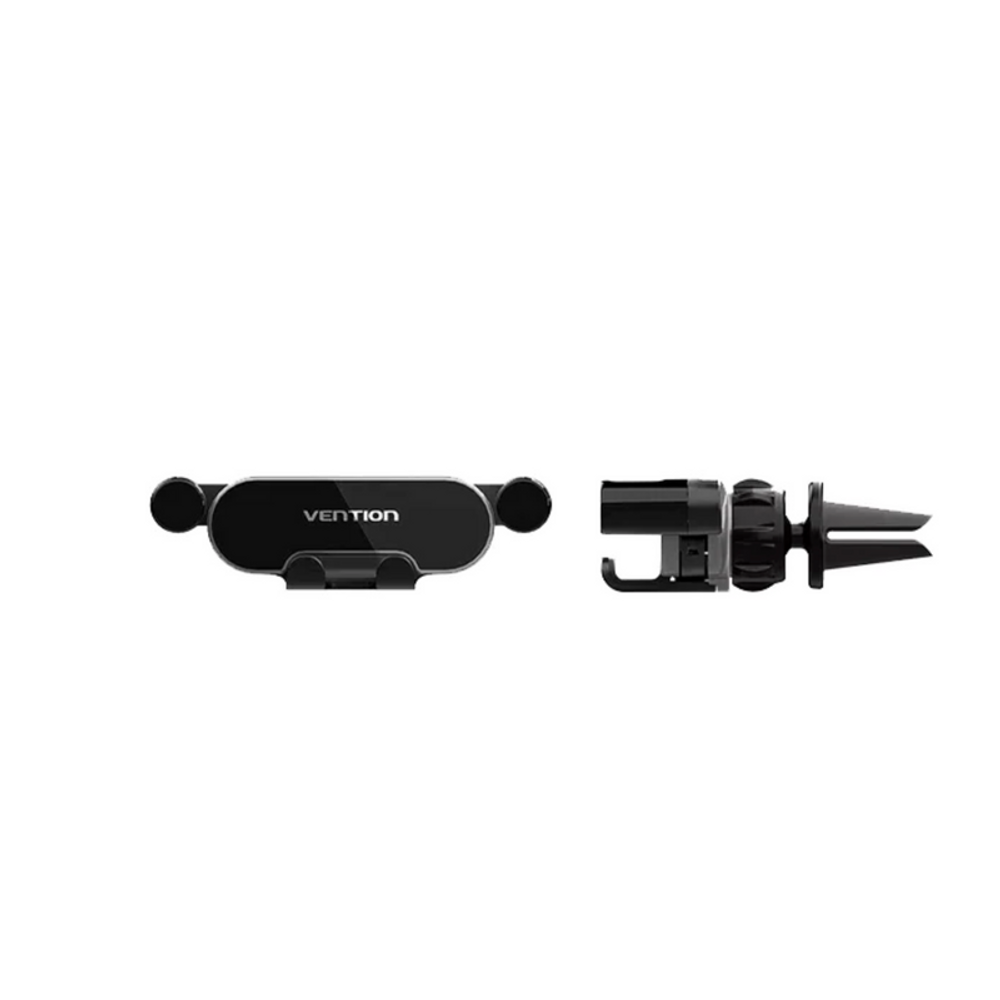Vention car phone mount with duckbill clip and crossbar arms, side view