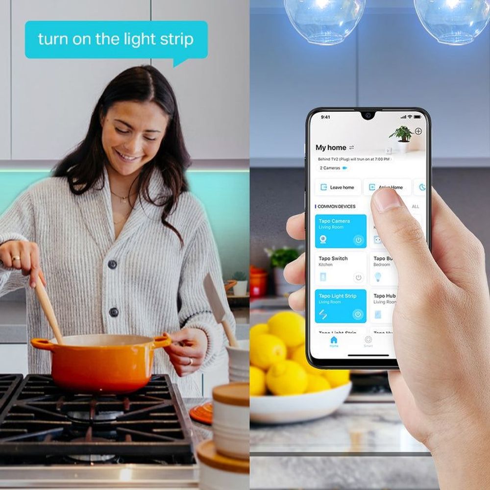 Wi-Fi light strip controlled from a smartphone app