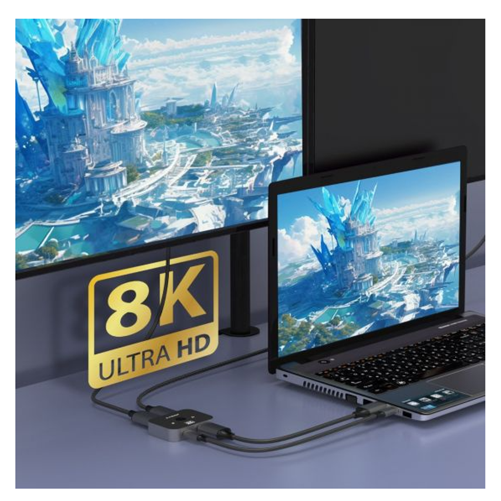 mbeat 8K Bi-directional HDMI 2.1 Switch 2 In 1 Out/1 In 2 Out