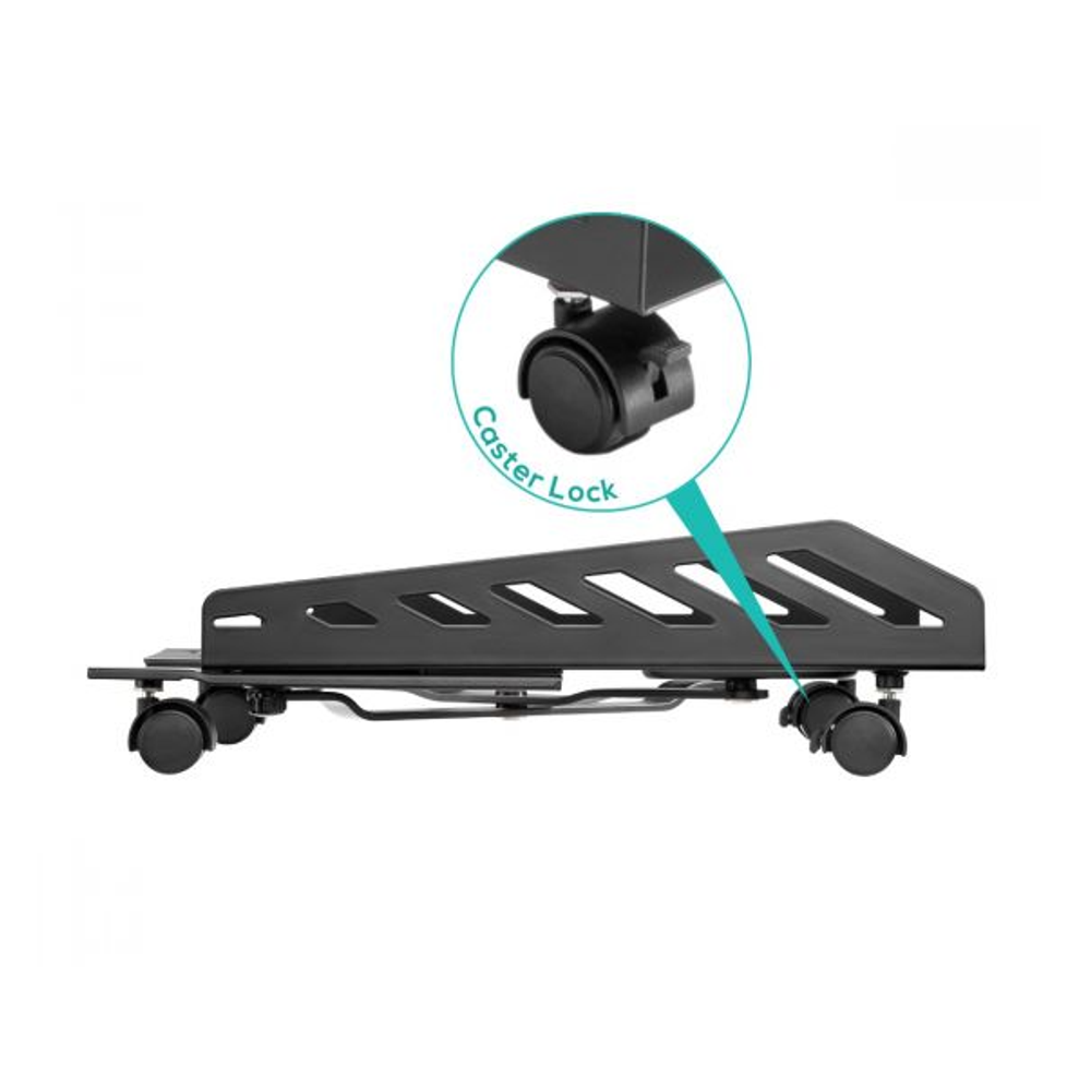 activiva Heavy-Duty PC Mobile Floor Stand with Casters