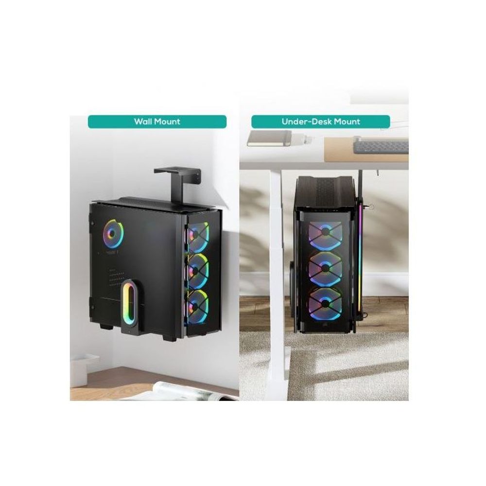 activiva RGB Ultra-Wide Adjustable Wall & Under-Desk Gaming PC Mount