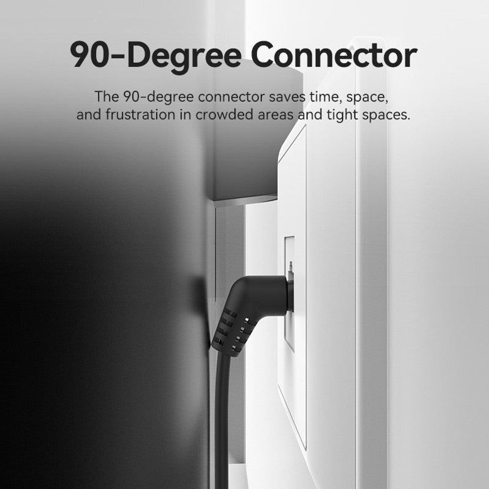 90-degree right-angle Ethernet patch cable connector with RJ45 plug