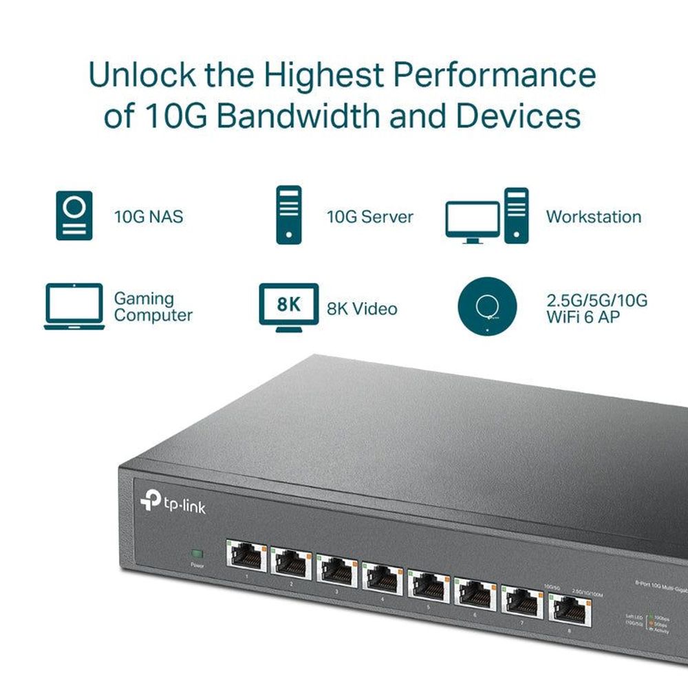 TL-SX1008 - TP-Link 8-Port 10G Desktop/Rackmount Switch