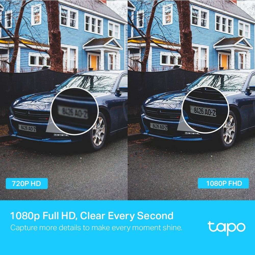 Security camera 1080p vs 720p video stills on parked cars
