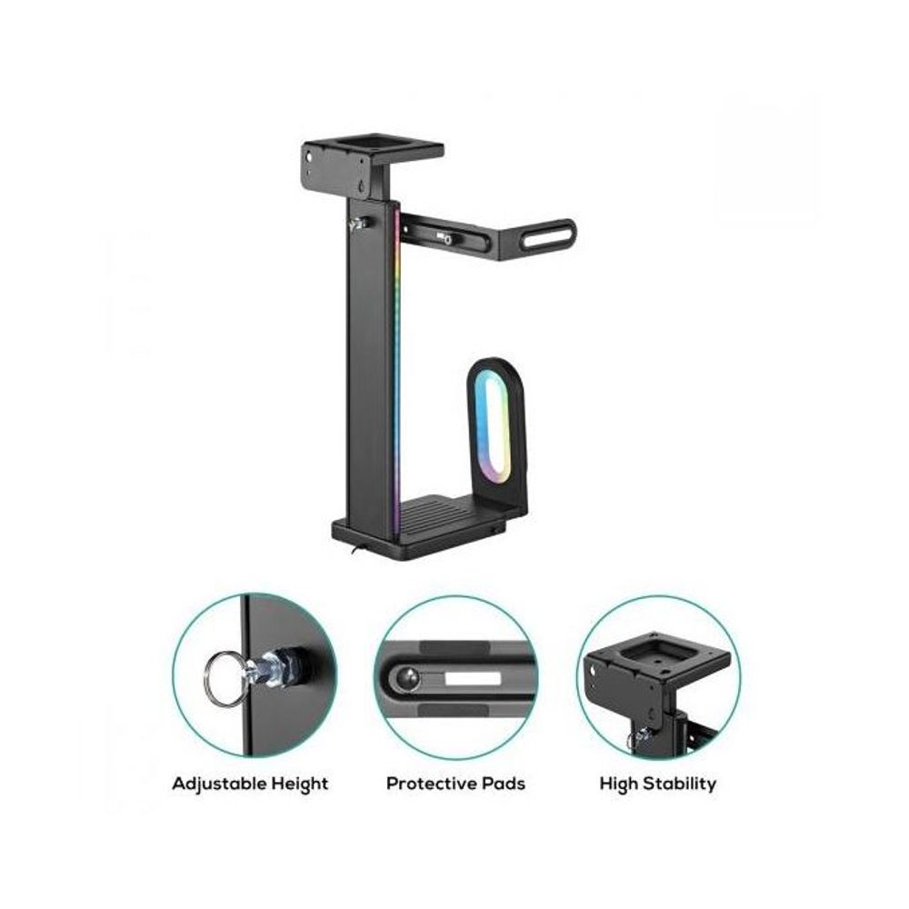 activiva RGB Ultra-Wide Adjustable Wall & Under-Desk Gaming PC Mount