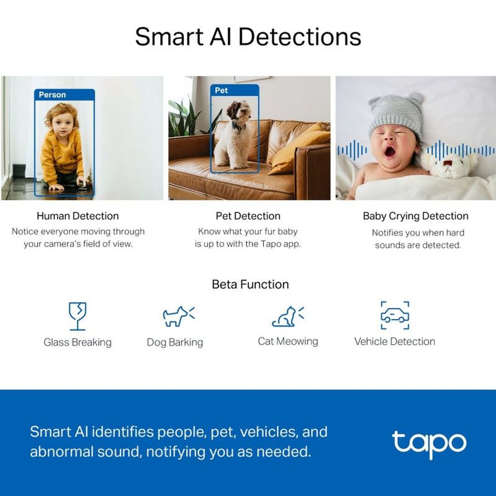 Indoor pan-tilt security Wi‑Fi camera in white with black lens and status light