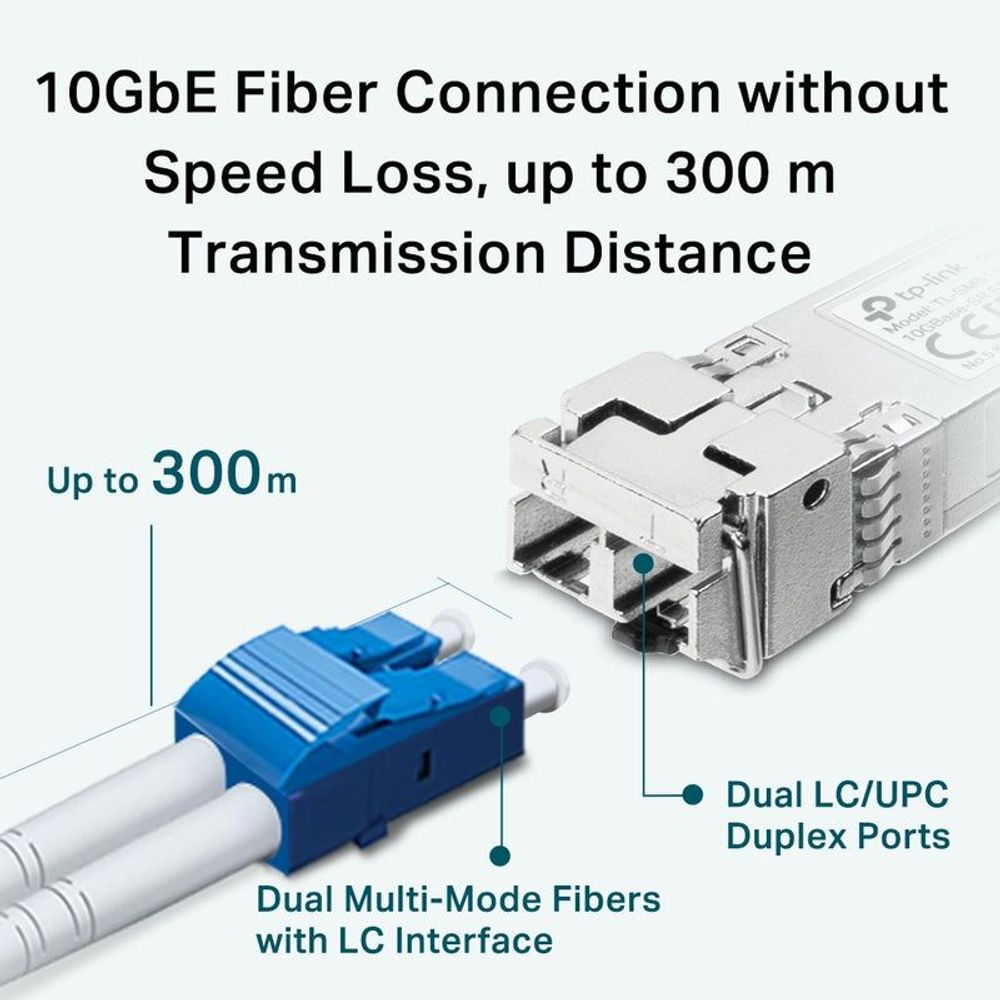 TL-SM5110-SR - TP-Link TL-SM5110-SR 10GBase-SR SFP+ LC Transceiver