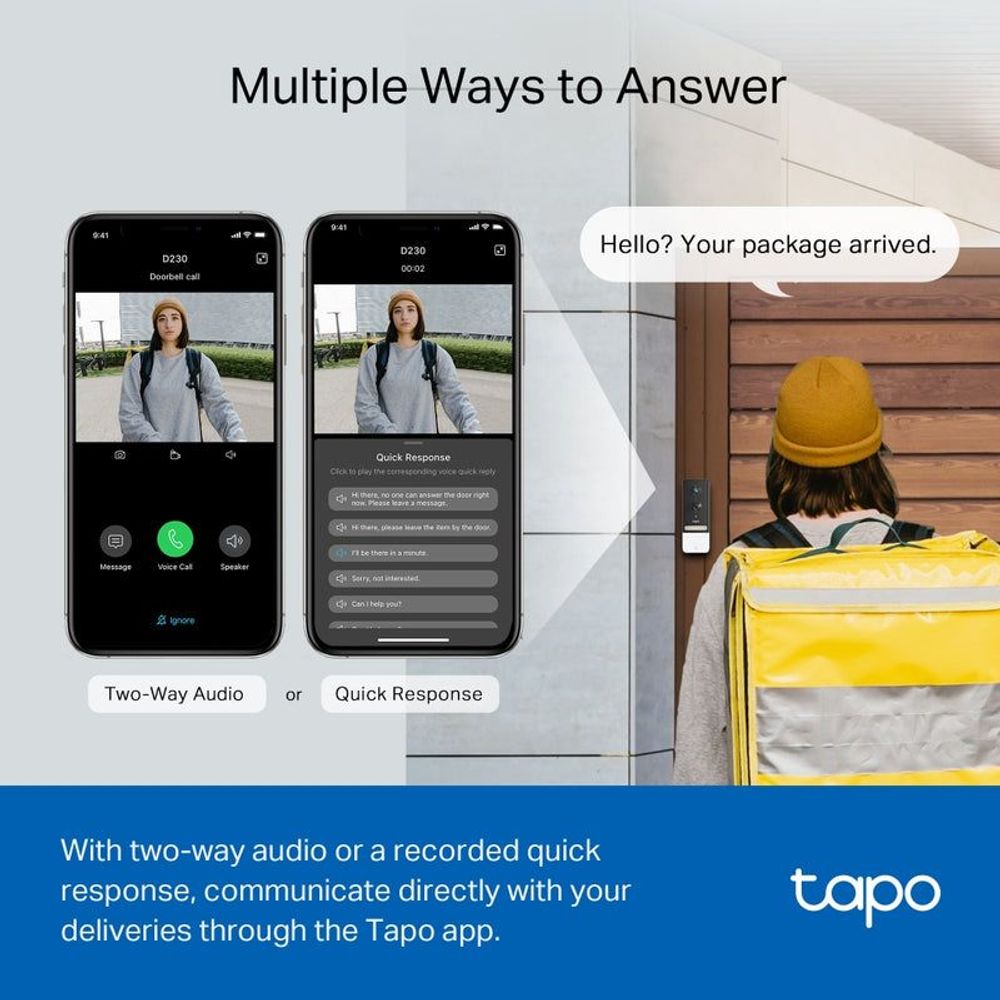 TL-TAPOD230S1 - TP-Link Tapo D230S1 Tapo Smart IoT Hub Smart Doorbell with Chime