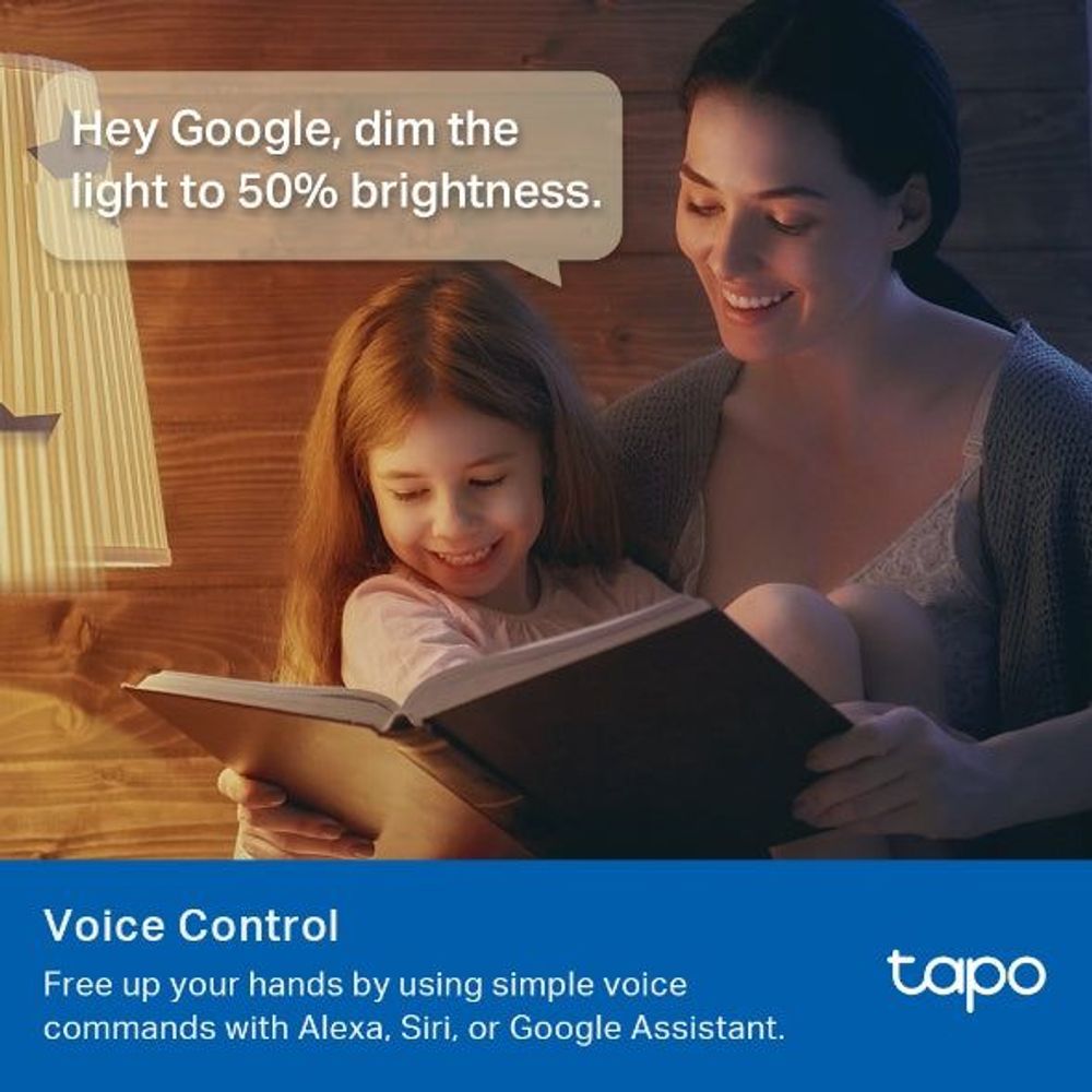 Smart Wi‑Fi multicolour light bulb with voice control for dimming, frosted shade