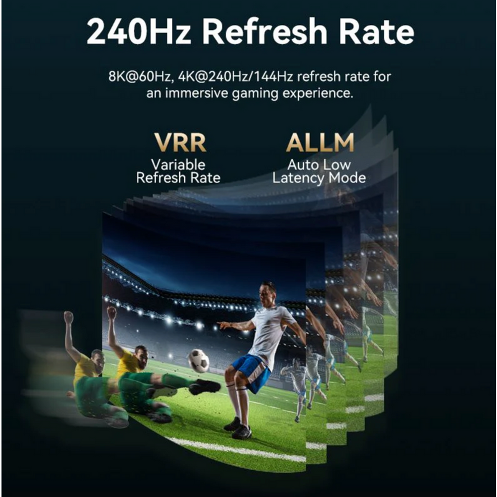 240Hz refresh rate graphic for USB-C to HDMI cable