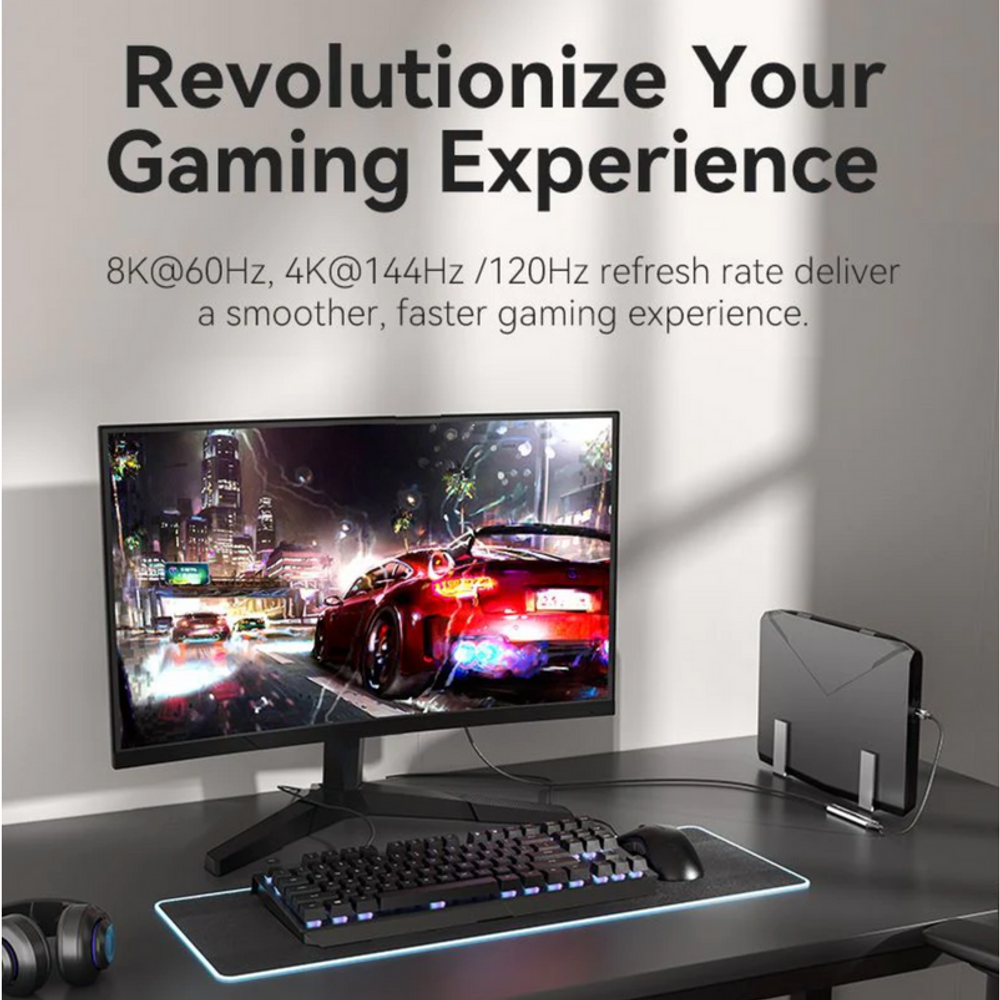 USB-C to HDMI converter for gaming with smooth high refresh rates