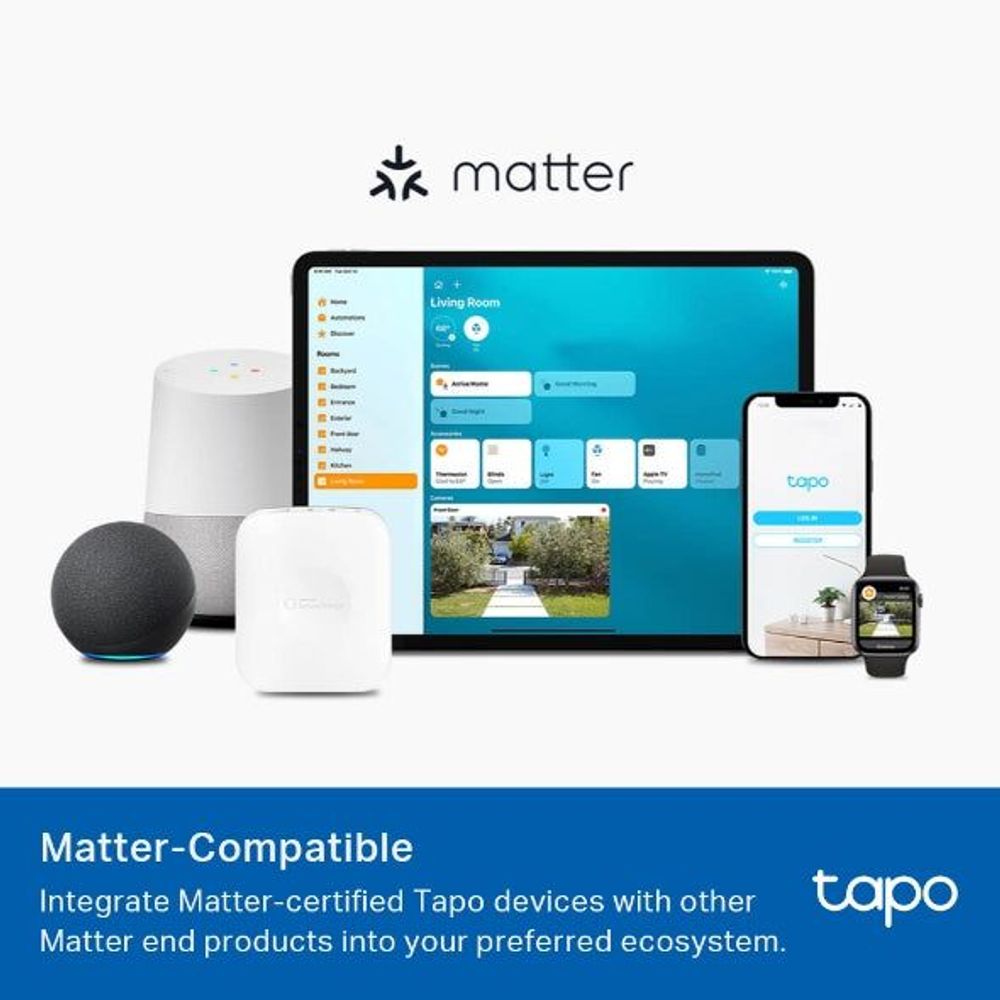 Matter-compatible smart Wi‑Fi multicolour light bulb with app-controlled smart home devices