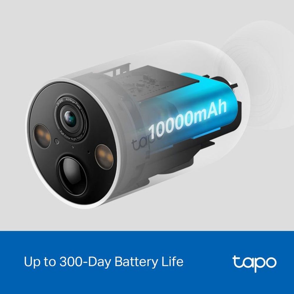 TP-Link Tapo wire-free security camera with 10000mAh battery display