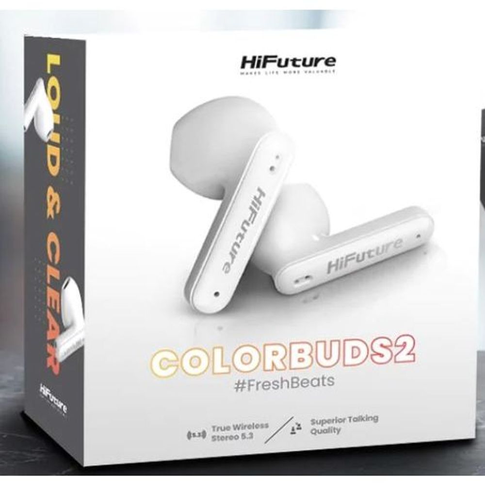 HIF81107 - HiFuture ColorBuds2 Earbuds, 5 hours Play time, White