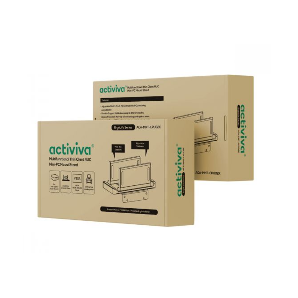 activiva thin client mount stand product box packaging