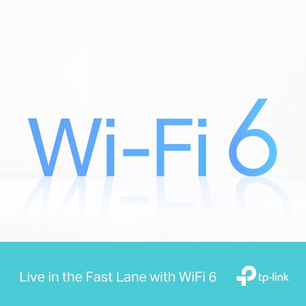 Wi‑Fi 6 feature graphic for TP-Link Air router with Wi‑Fi 6 text