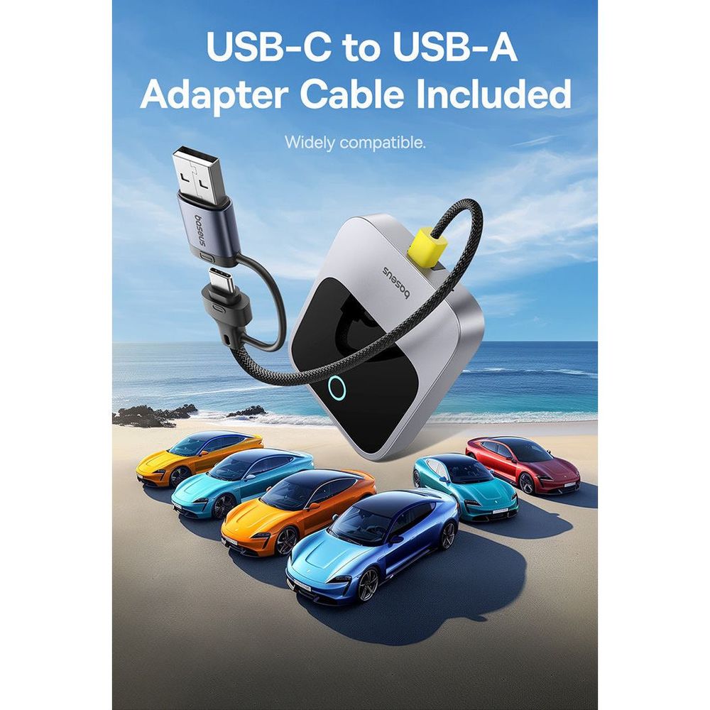 OS-Baseus SafeJourney Series Wireless CarPlay Adapter Space Grey