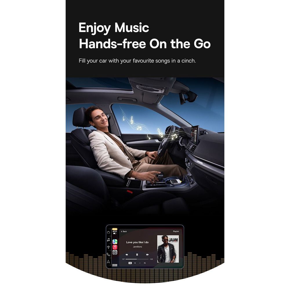 OS-Baseus SafeJourney Series Wireless CarPlay Adapter Space Grey