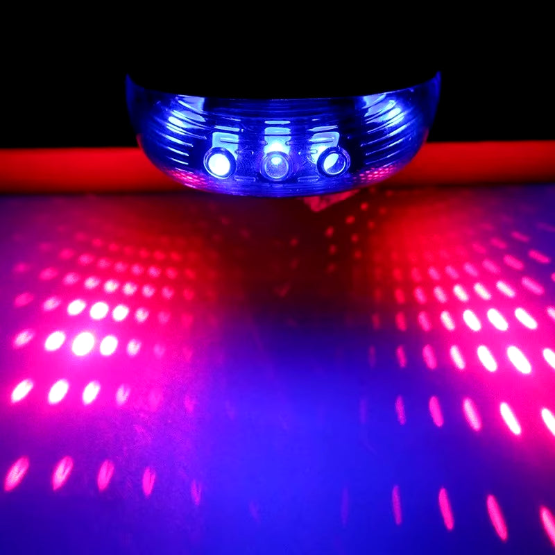 High-Visibility Bicycle LED Tail Light with Dual Laser and Waterproof Design for Enhanced Safety Blue Star