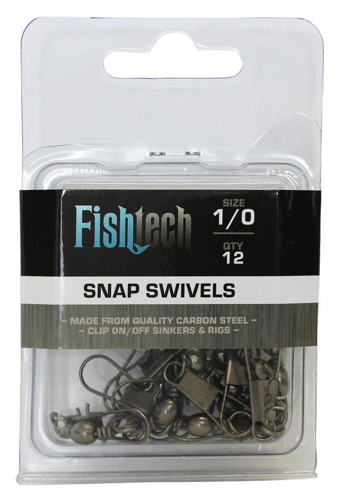 Fishtech Snap Swivels 1/0 (12 per pack)