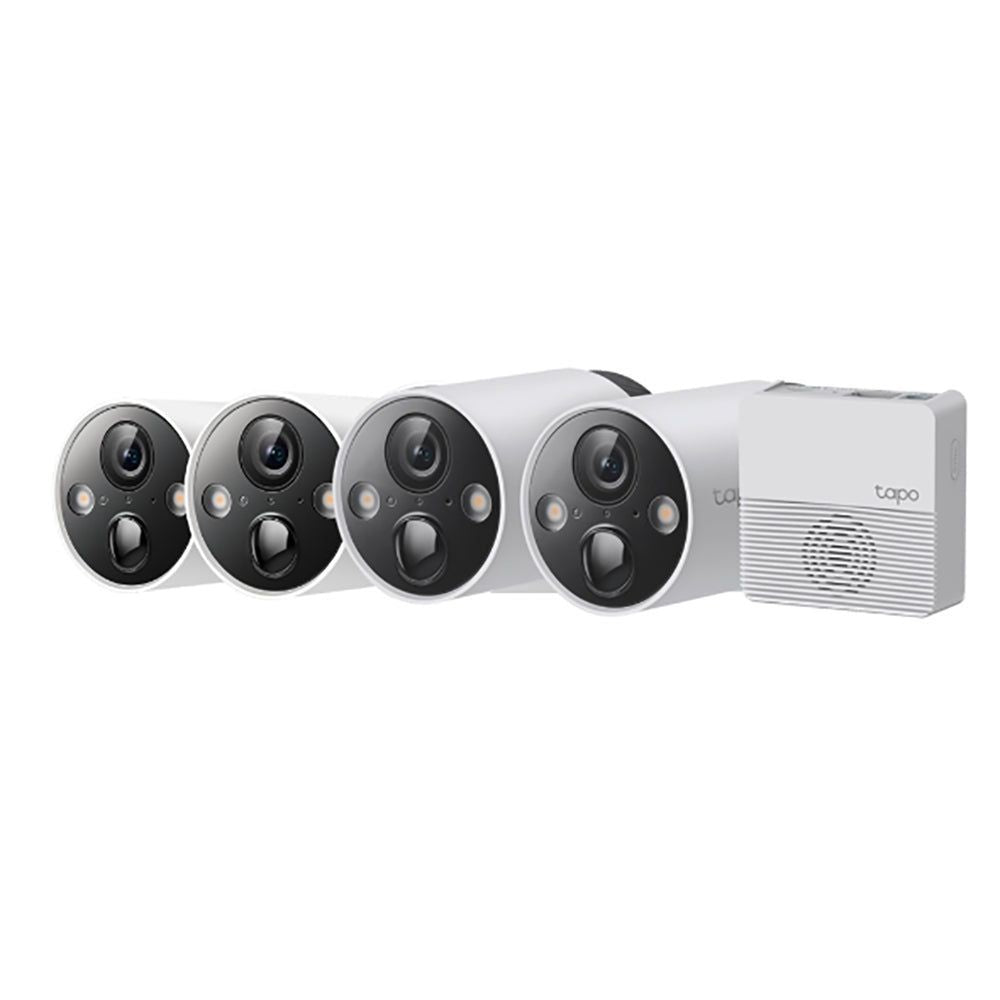 TL-TAPOC420S4 - TP-Link Tapo C420S4, 4 x Smart Wire-Free Security Camera System, with HUB, Battery Powered