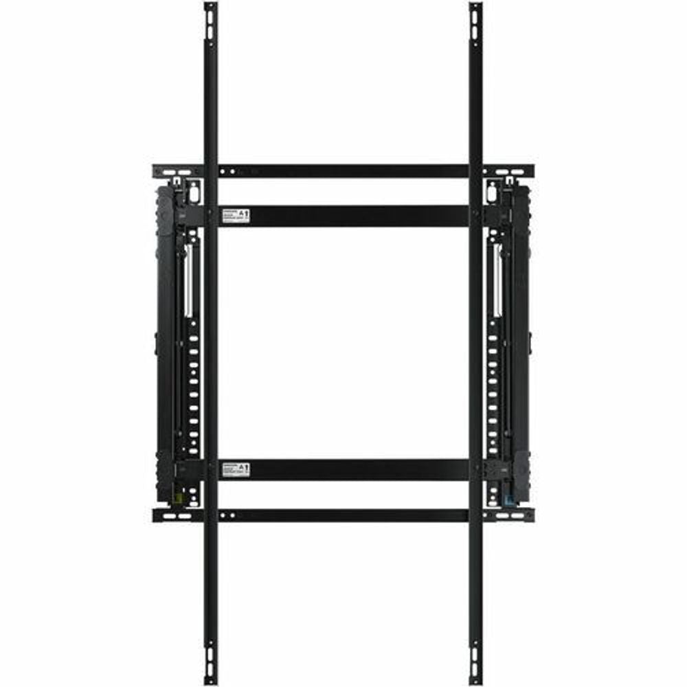 Samsung landscape display wall mount bracket with four vertical support rails, black metal