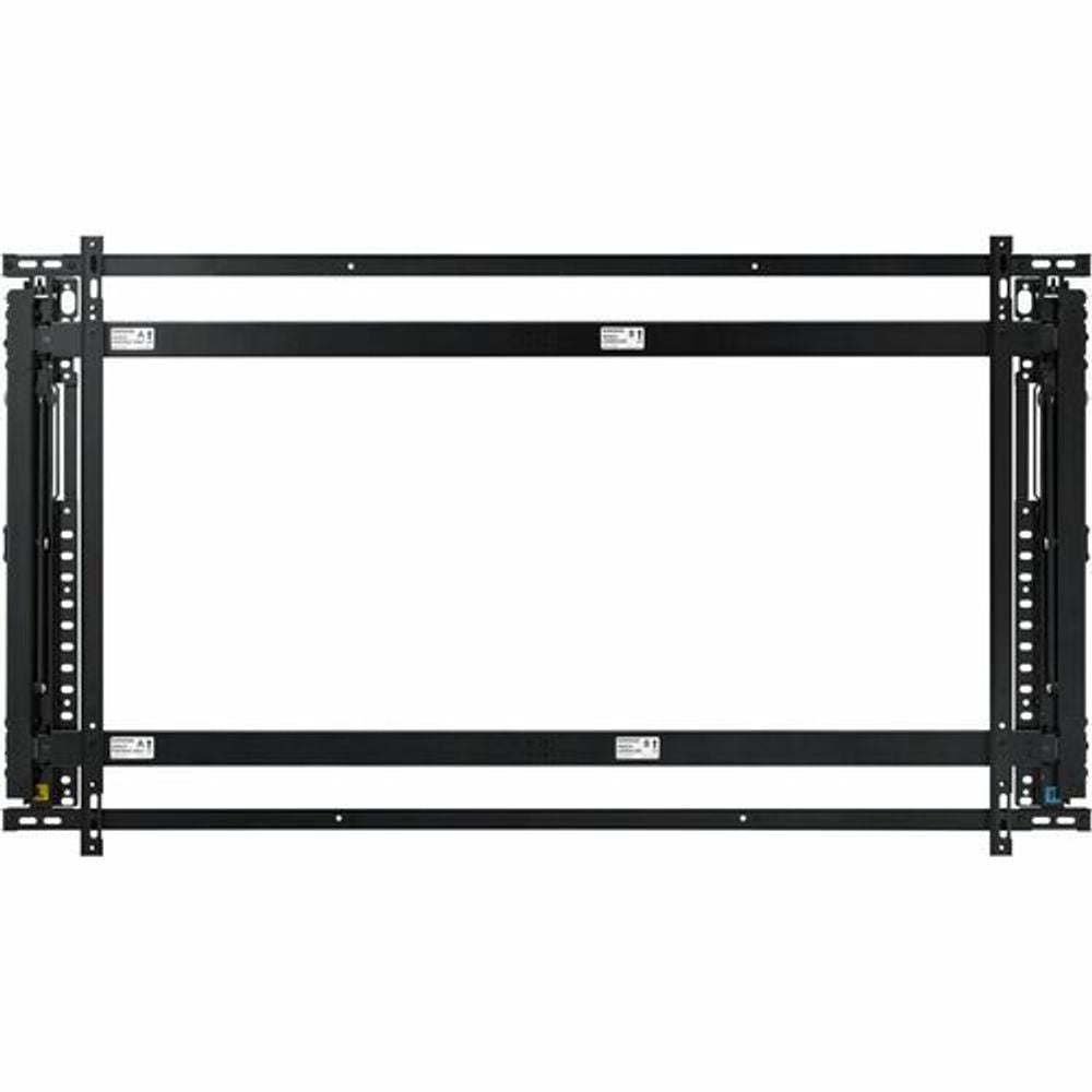 Samsung video wall wall mount bracket frame, black metal rails and mounting posts