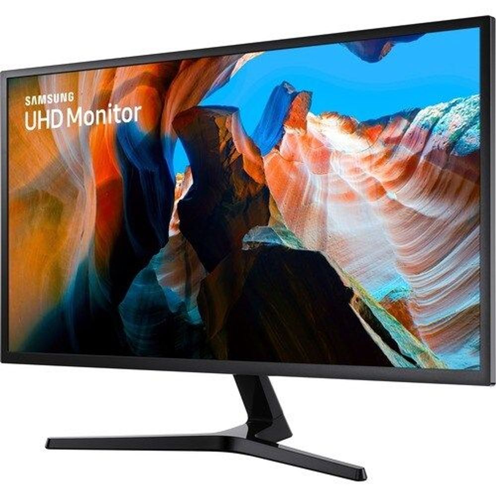 Samsung U32J590UQE 32-inch 4K LCD monitor with stand, dark blue gray frame