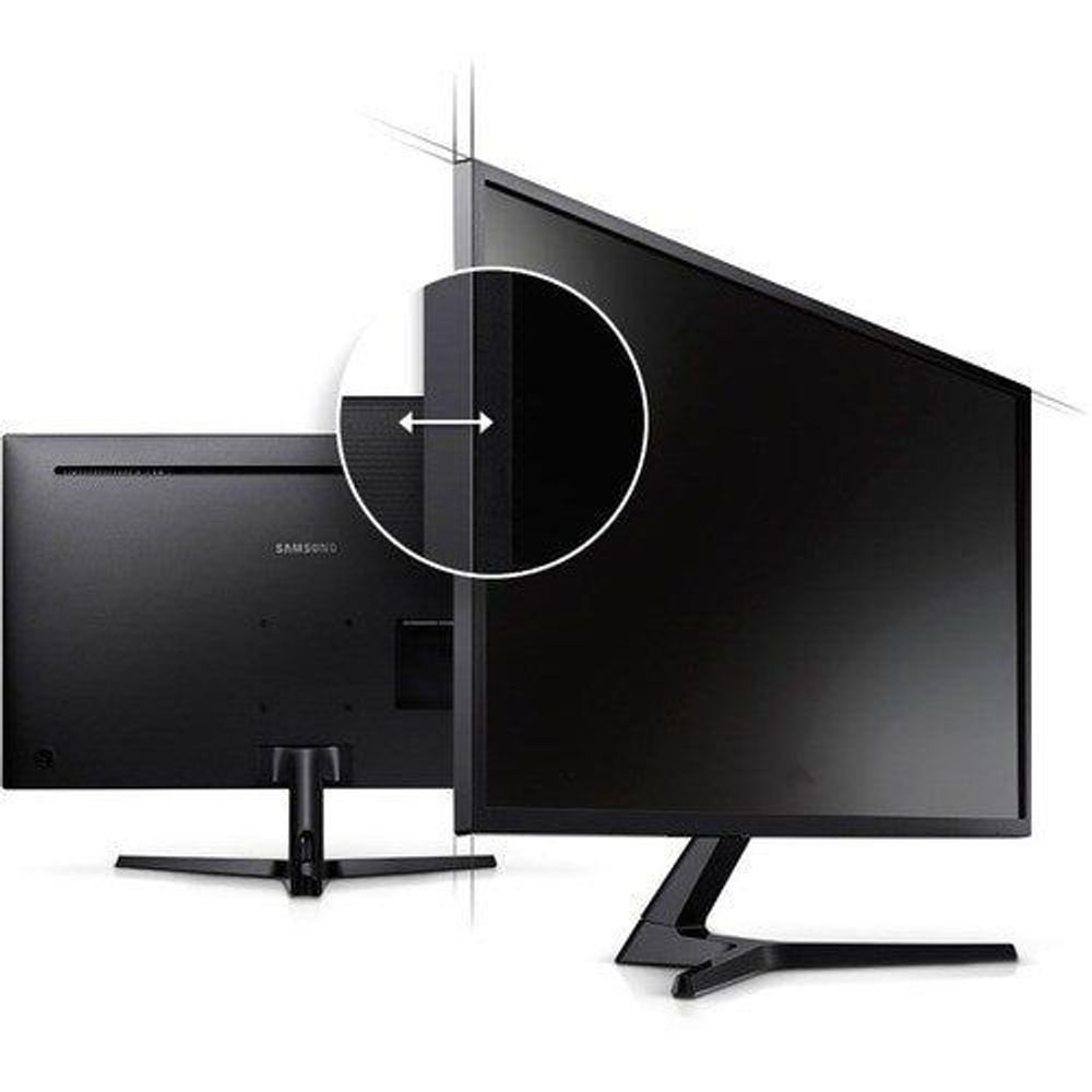 Samsung monitor with adjustable stand shown in profile against a light background