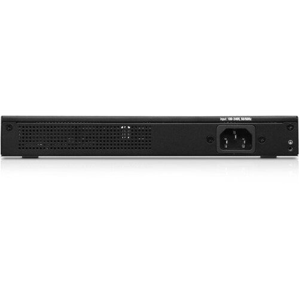 Ubiquiti EdgeRouter 4 router rear panel with vented grille and power socket