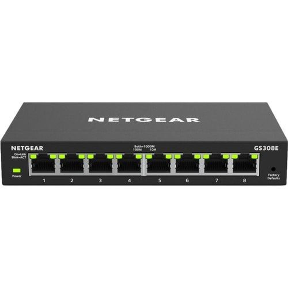 Netgear GS308E Ethernet Switch - 8 Ports - Manageable - 2 Layer Suppor