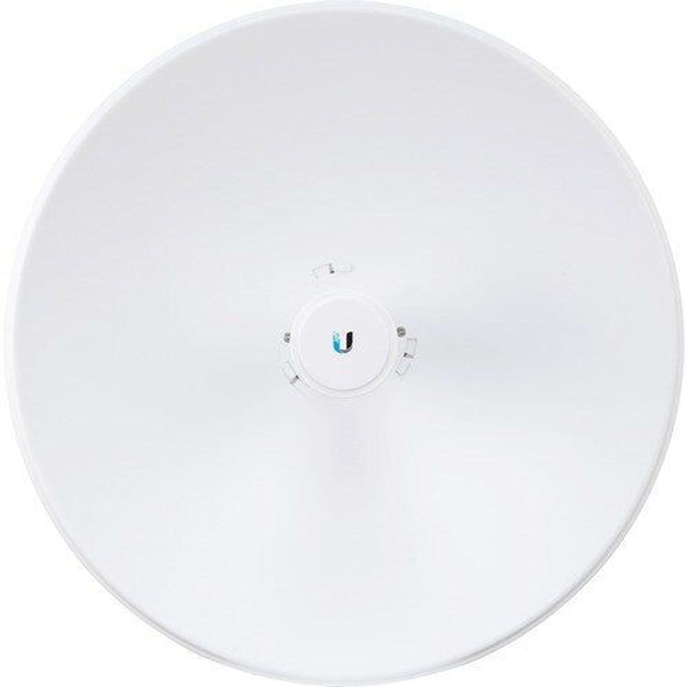 Ubiquiti PowerBeam AC Gen2 white dish antenna back view