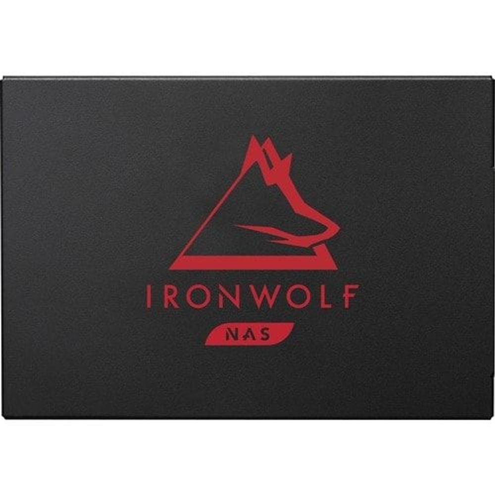 2 TB 2.5-inch SATA internal SSD with IronWolf NAS red logo on black case