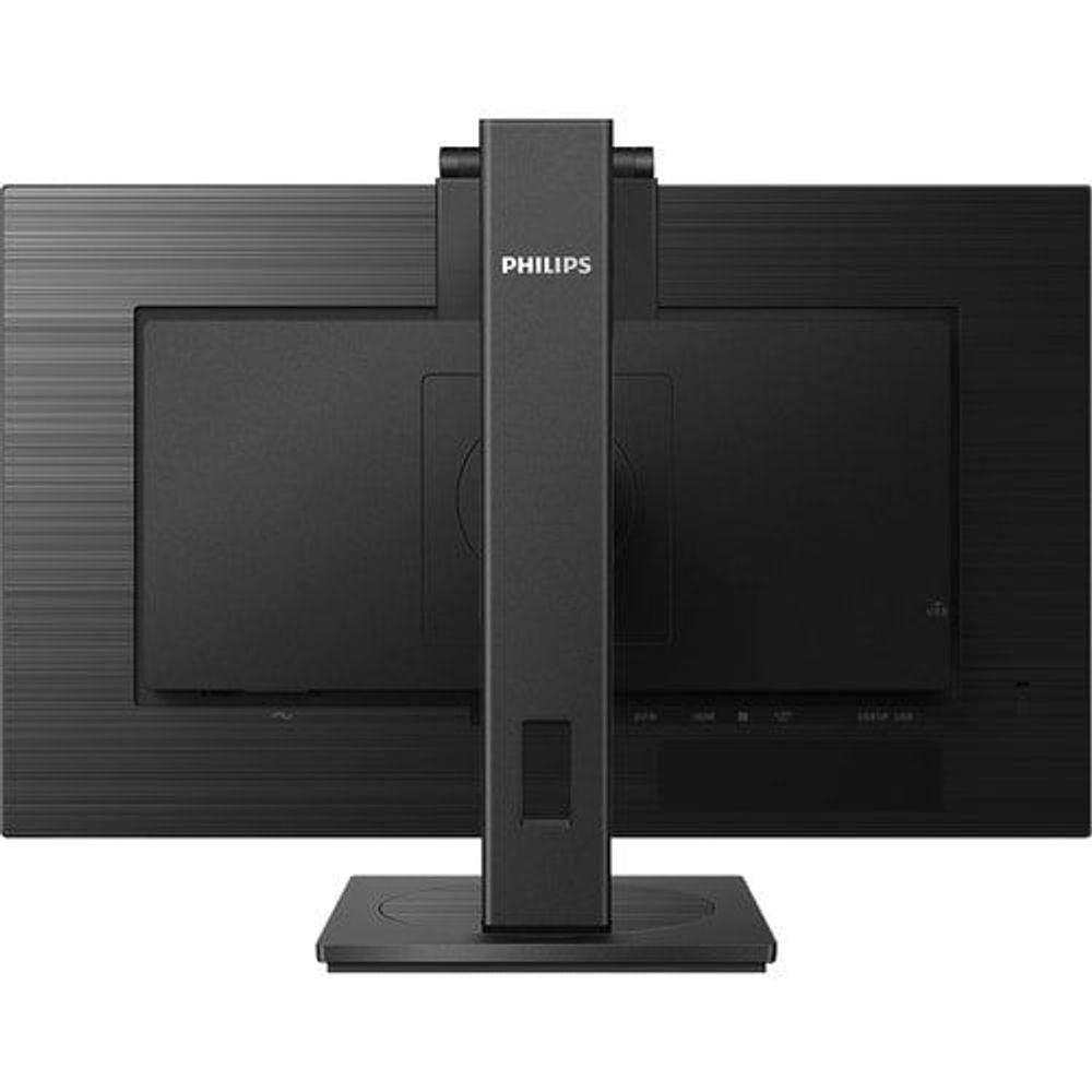 Philips webcam LCD monitor rear close-up with stand pedestal