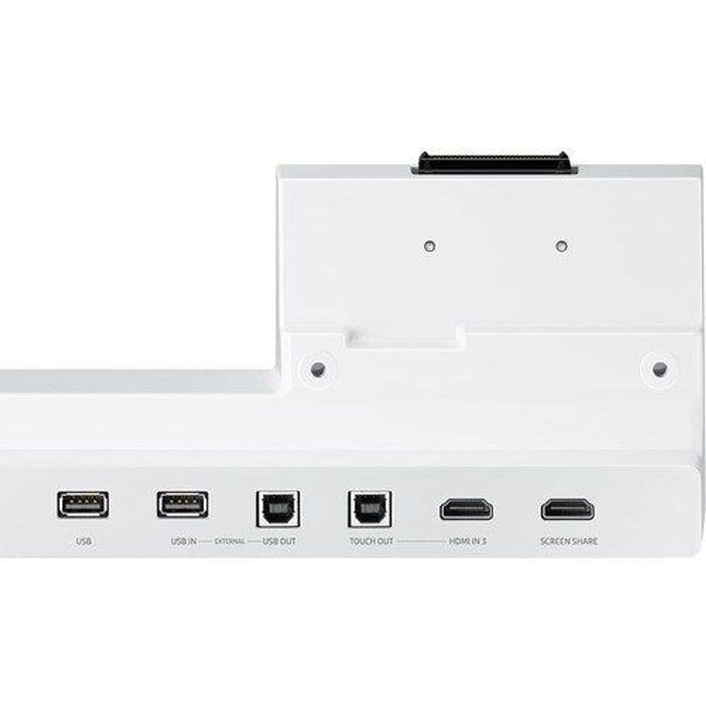 White wall tray ports panel with USB and video connector openings