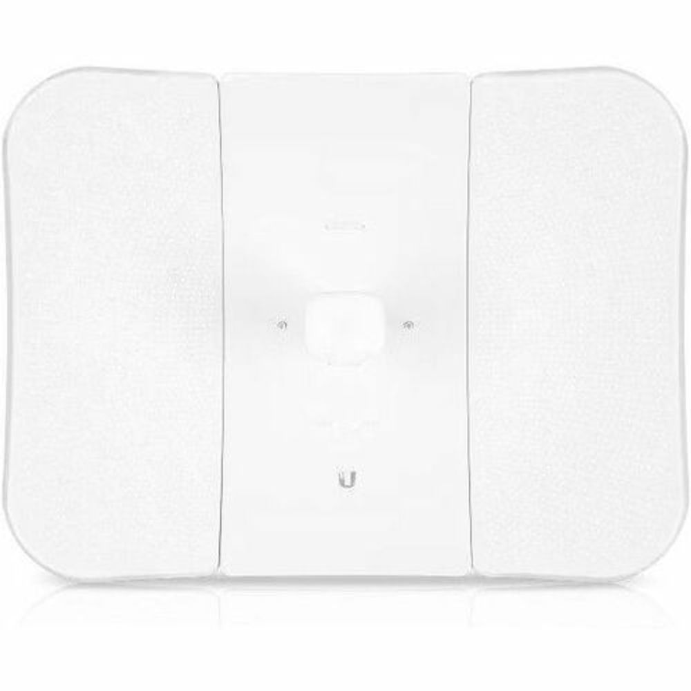 White wireless bridge antenna front panel with central mounting module