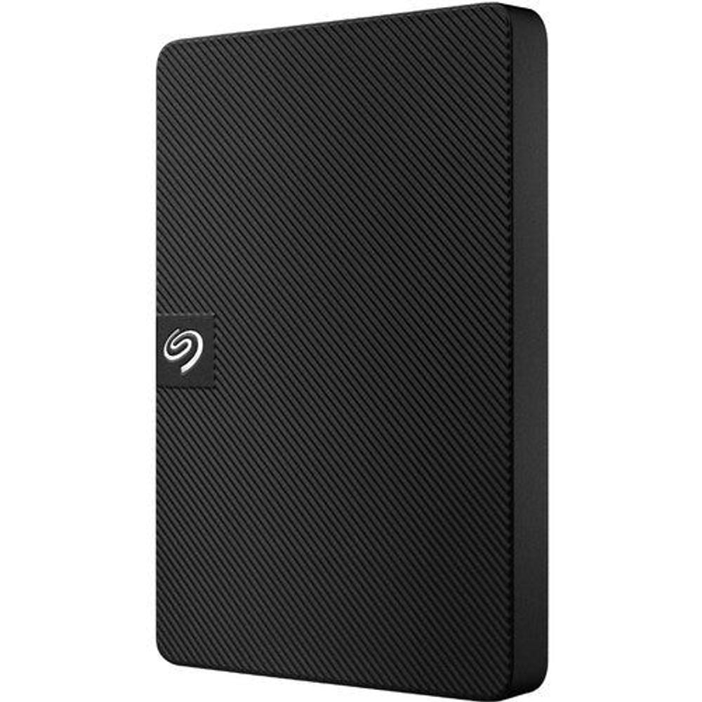 Black portable hard drive back panel with textured finish and logo