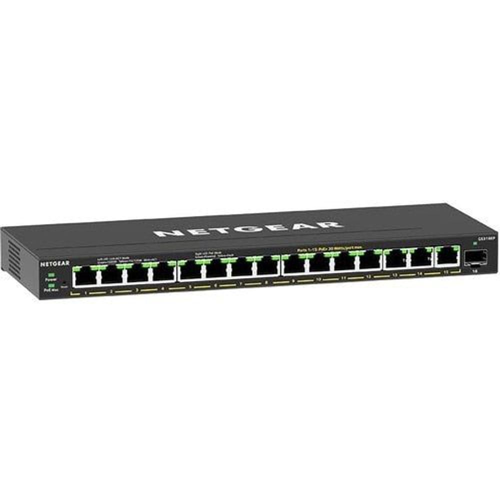 Netgear GS316EP Ethernet Switch - 16 Ports - Gigabit Ethernet - 10/100