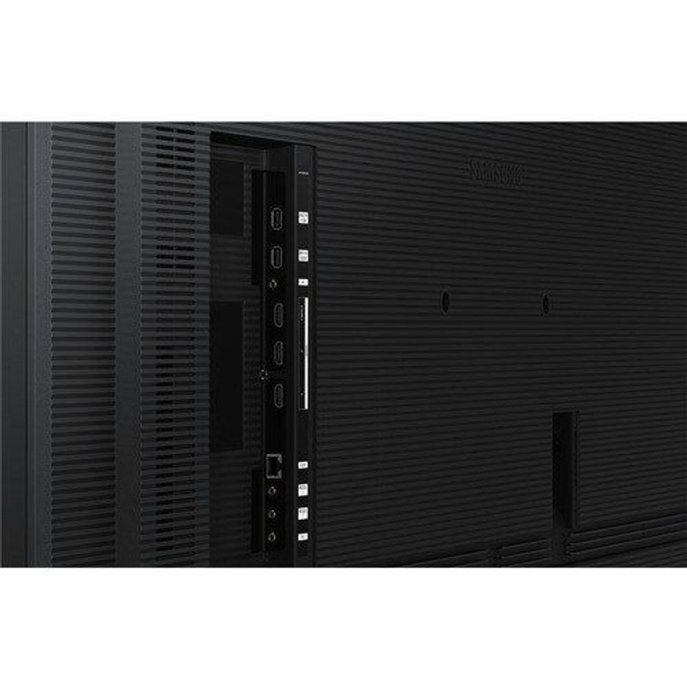 Black digital signage LCD display rear panel with multiple input ports