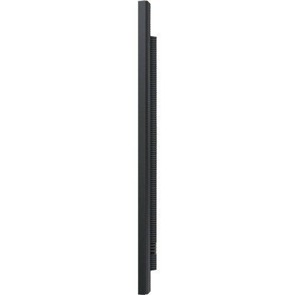 Side profile of Samsung QB50B 50-inch LCD display, slim black housing