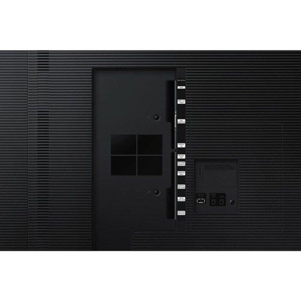Digital signage display rear close-up with port row and control board
