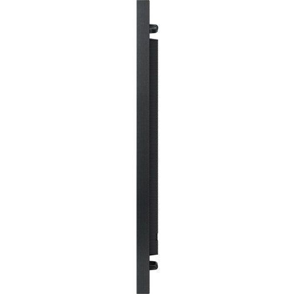 Digital signage display slim side profile with dark stand-off brackets