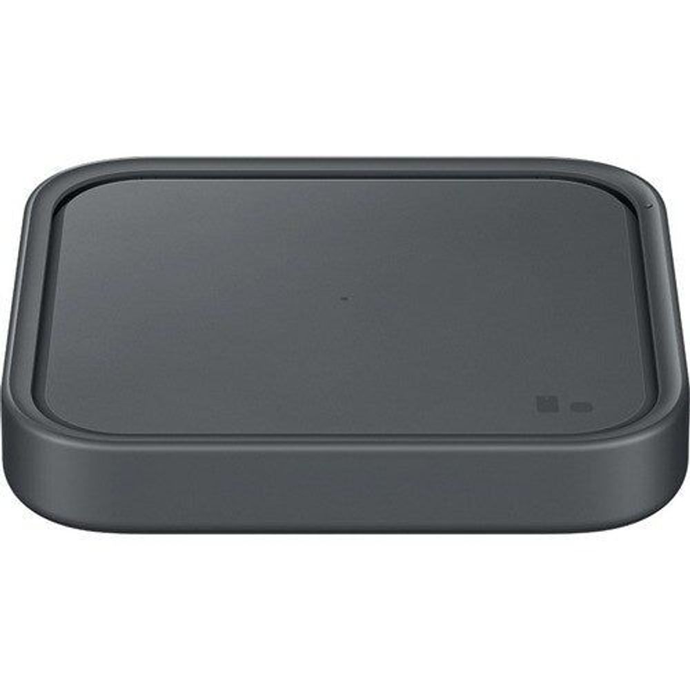 Samsung wireless charger dock, dark gray flat base with smooth top