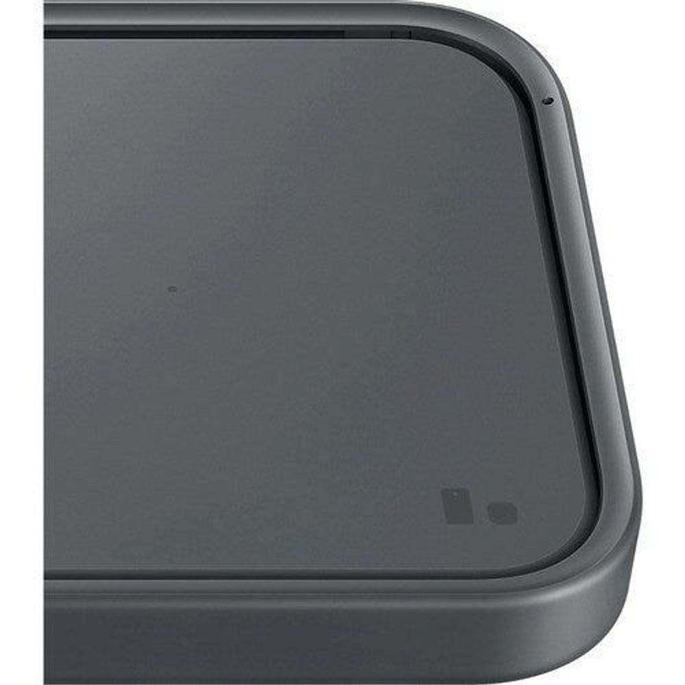 Samsung wireless charger pad, dark gray side profile with indicator icons