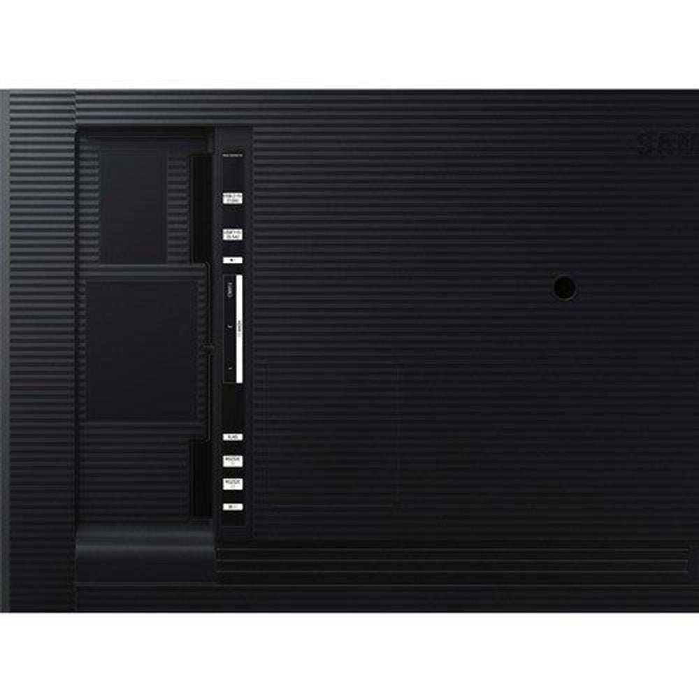 Close-up of the port area on the black back of a Samsung 65-inch professional display