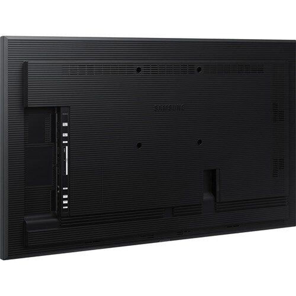 Black back panel of a Samsung 65-inch LCD professional display with vented cover