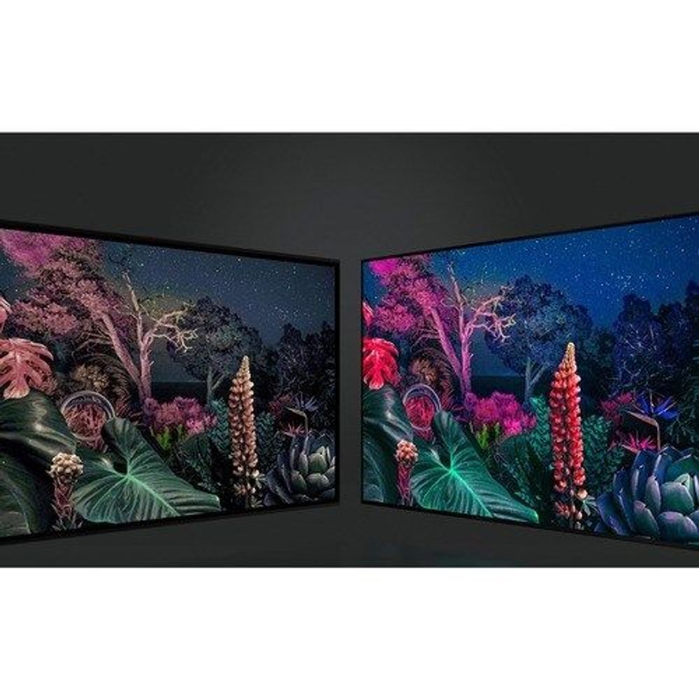 Samsung 43-inch Smart LED TV with dual-screen vivid landscape display